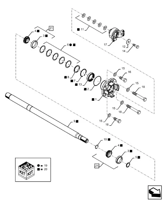 235519A1 - Подшипник кон. (без наружн. обоймы) вала прив. моста пер. с муфты парк. КПП TGT8./Mg.